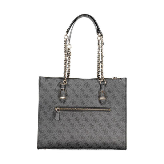 Guess Jeans Black Polyethylene Women Handbag Guess Jeans Dim Gray