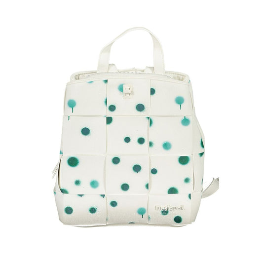 Desigual White Polyethylene Backpack Desigual Beige