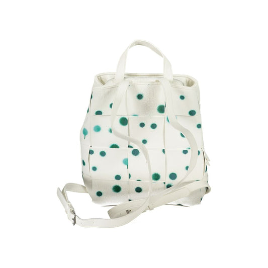 Desigual White Polyethylene Backpack Desigual Light Gray