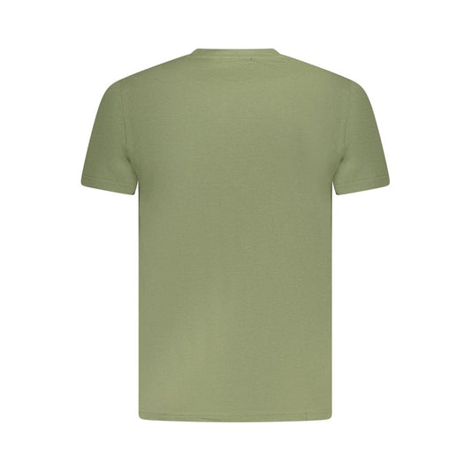 Cavalli Class Green Cotton Men T-Shirt Cavalli Class Dark Sea Green