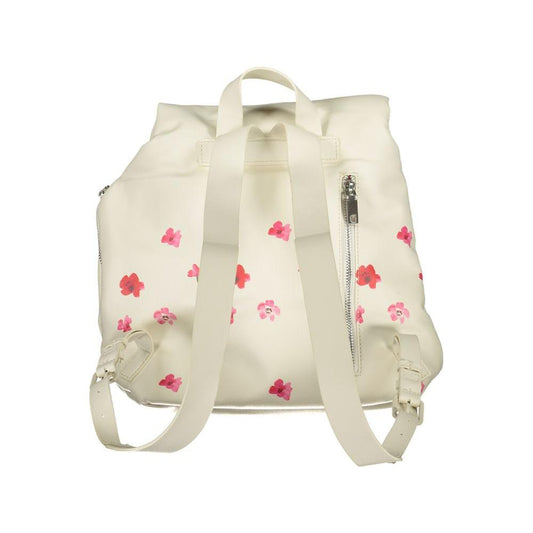 Desigual White Polyethylene Backpack Desigual Light Gray
