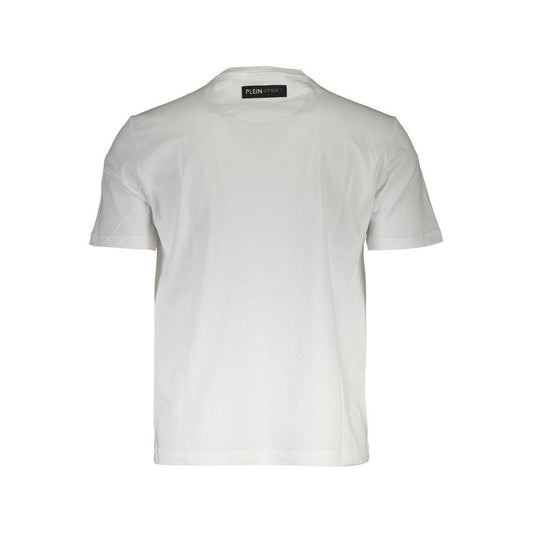 Plein Sport White Cotton Men T-Shirt Plein Sport Light Gray
