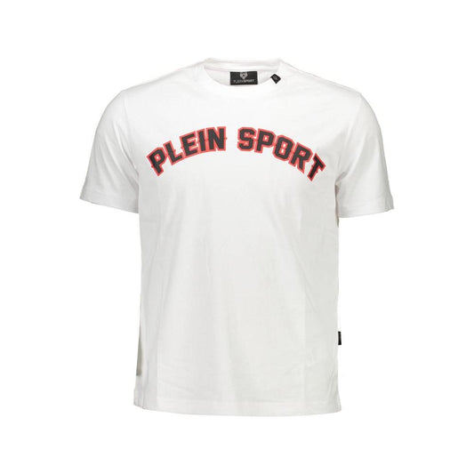 Plein Sport White Cotton Men T-Shirt Plein Sport Beige