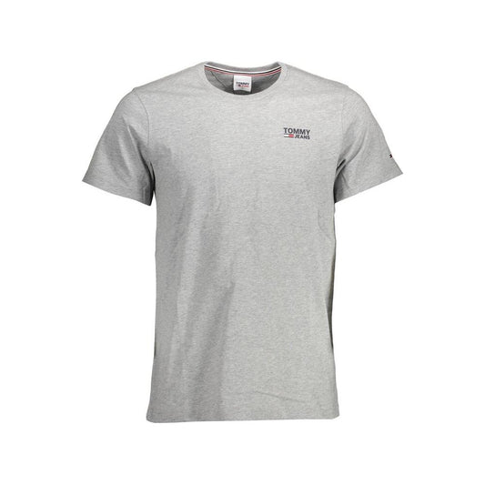 Tommy Hilfiger Gray Cotton Men T-Shirt Tommy Hilfiger Gray