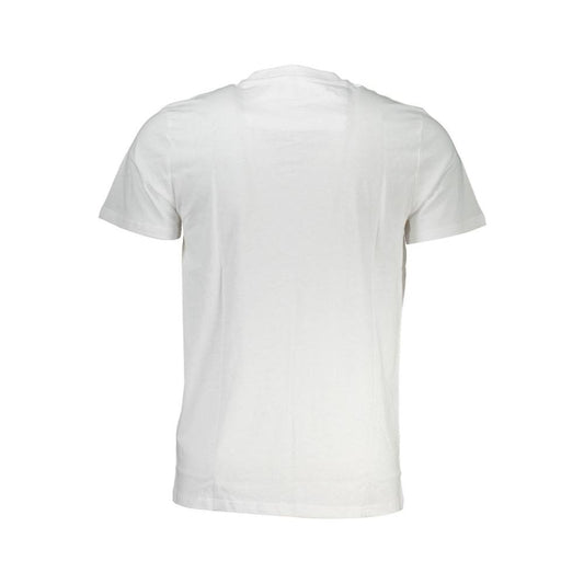 Cavalli Class White Cotton T-Shirt Cavalli Class Light Gray