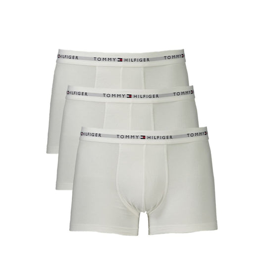 Tommy Hilfiger White Cotton Men Boxer Tommy Hilfiger Gray