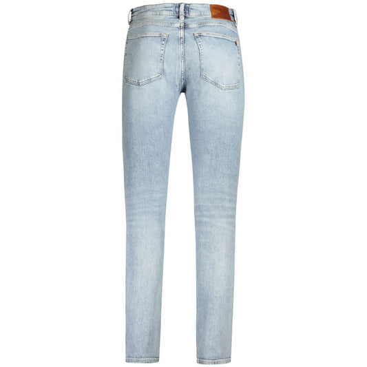 Hugo Boss Light Blue Cotton Jeans & Pant Hugo Boss Gray
