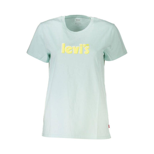 Levi's Light Blue Cotton Women T-Shirt Levi's Light Gray