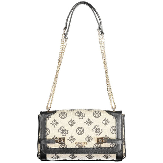 Guess Jeans Black Cotton Handbag Guess Jeans Light Gray