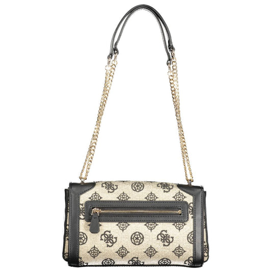 Guess Jeans Black Cotton Handbag Guess Jeans Light Gray