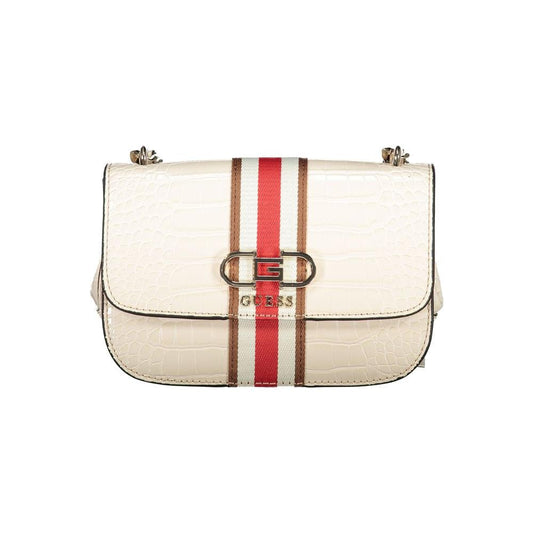 Guess Jeans Beige Polyethylene Handbag Guess Jeans Antique White