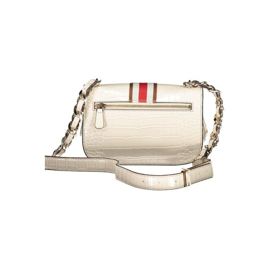 Guess Jeans Beige Polyethylene Handbag Guess Jeans Light Gray