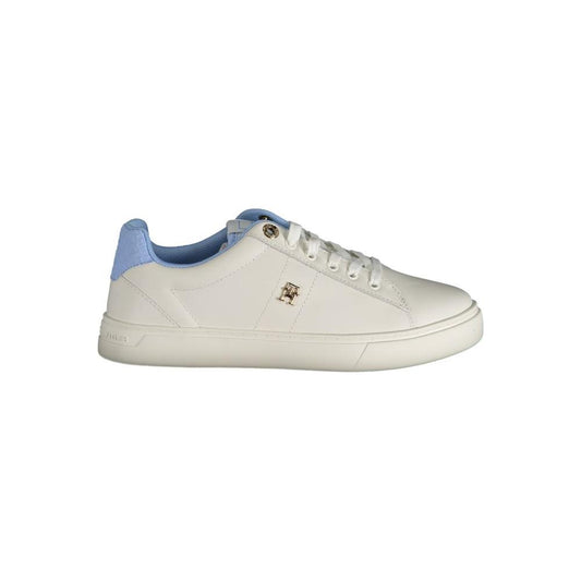 Tommy Hilfiger Light Blue Leather Women Sneaker Tommy Hilfiger Light Gray