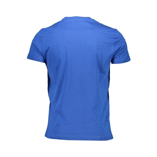 Diesel Blue Cotton Men T-Shirt Diesel Steel Blue