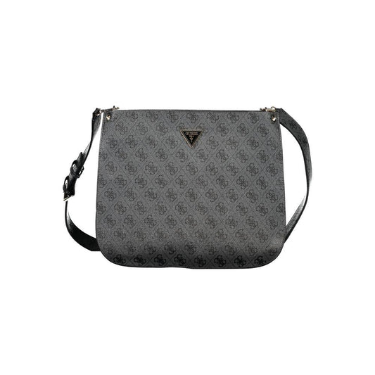 Guess Jeans Black Polyethylene Handbag Guess Jeans Dim Gray