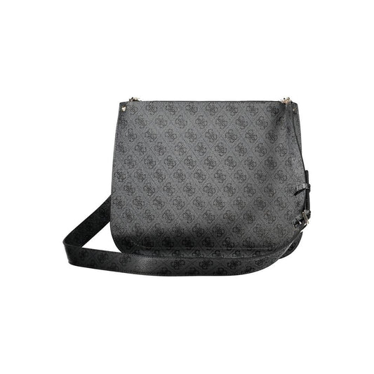 Guess Jeans Black Polyethylene Handbag Guess Jeans Dim Gray