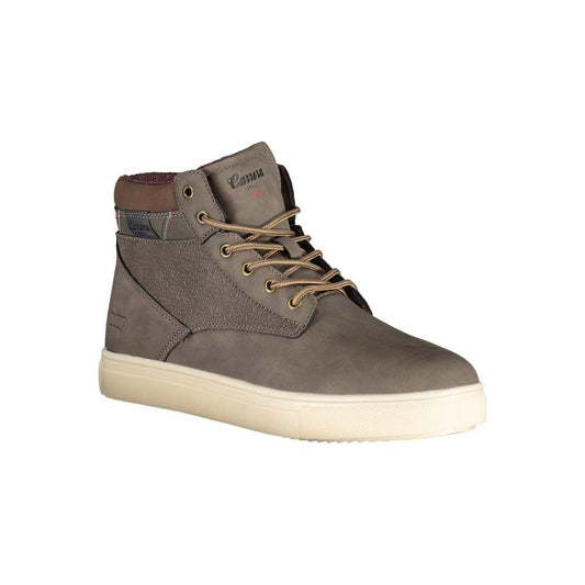 Carrera Chic Brown Lace-up Boots with Contrast Details Carrera Dim Gray