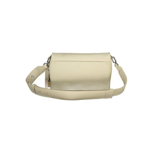 Desigual White Polyethylene Handbag Desigual Tan