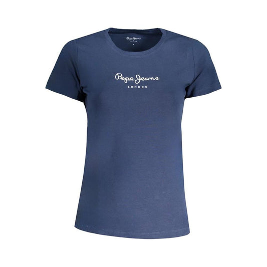 Pepe Jeans Blue Cotton Tops & T-Shirt Pepe Jeans Dark Slate Gray