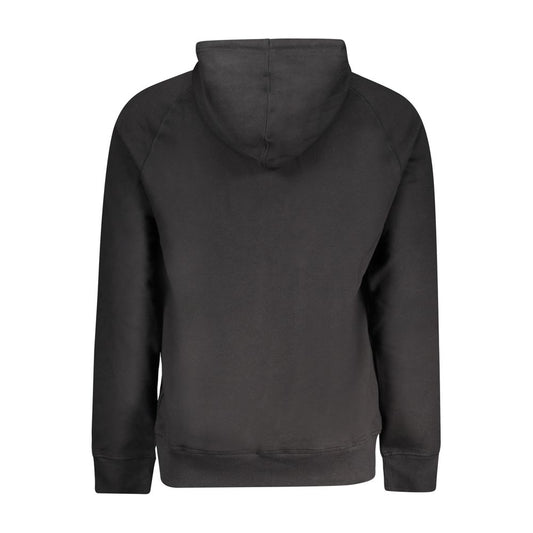 Timberland Black Cotton Mens Sweater with Central Pockets and Zip Timberland Dark Slate Gray