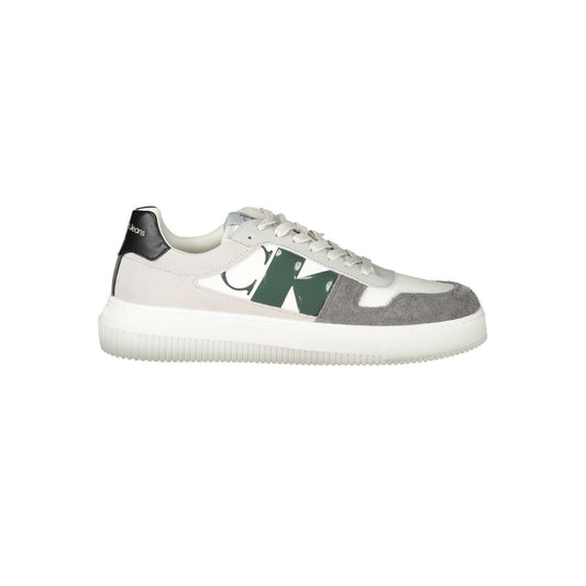 Calvin Klein White Polyethylene Men Sneaker Calvin Klein Light Gray