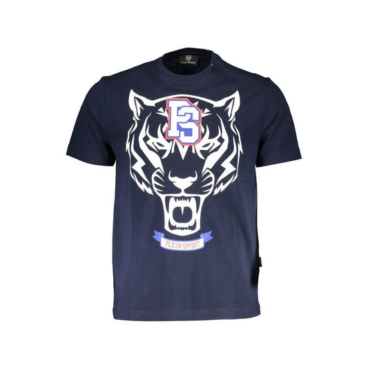 Plein Sport Blue Cotton Mens TShirt Plein Sport Dark Slate Gray