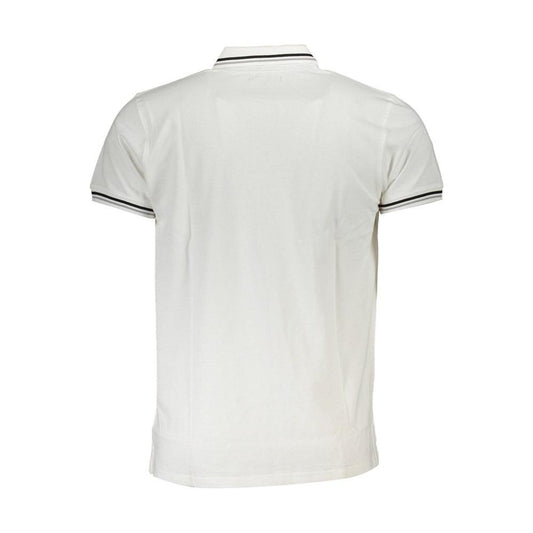 Cavalli Class White Cotton Polo Shirt Cavalli Class Light Gray