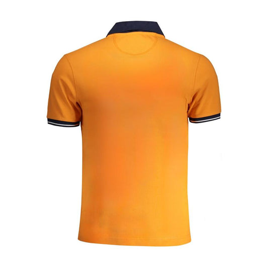 La Martina Orange Cotton Polo Shirt La Martina Goldenrod