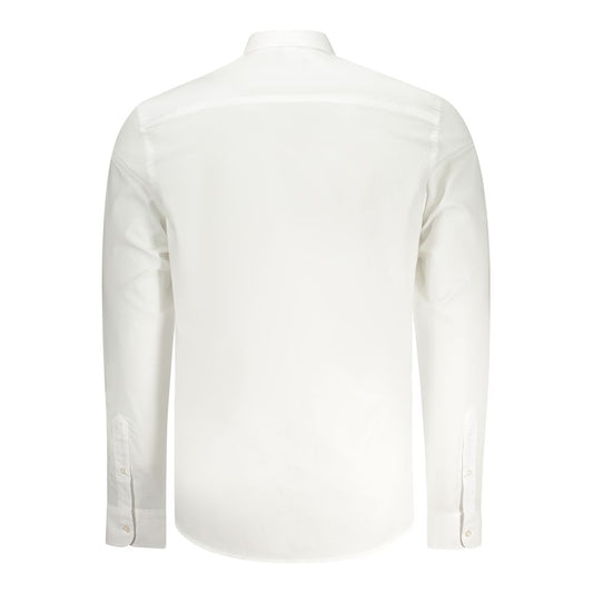 North Sails White Cotton Men Shirt North Sails Beige