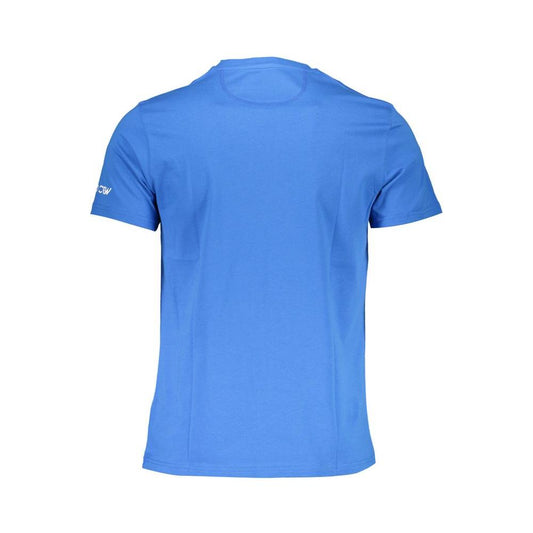 La Martina Blue Cotton Men T-Shirt La Martina Cornflower Blue