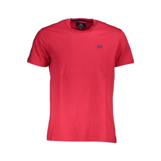 La Martina Red Cotton Men T-Shirt La Martina Maroon