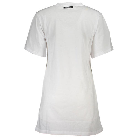 Cavalli Class White Cotton Women T-Shirt Cavalli Class Light Gray