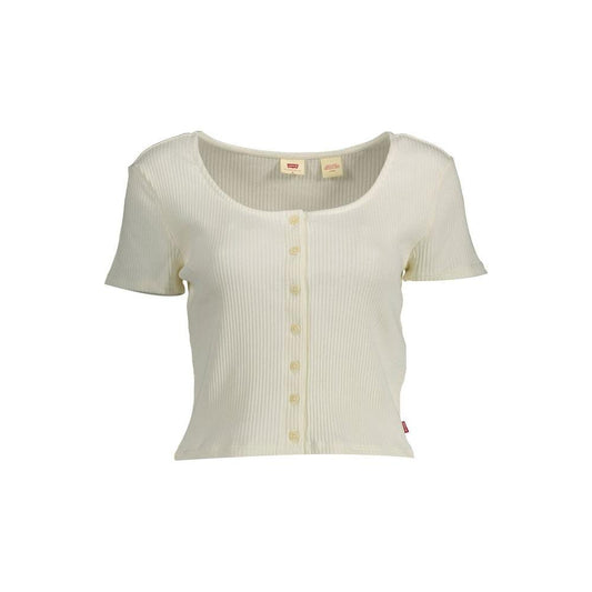 Levi's White Cotton Women Top Levi's Gray