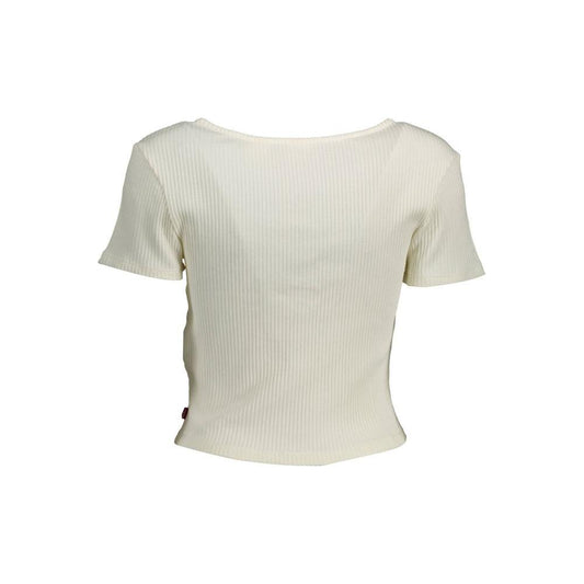 Levi's White Cotton Women Top Levi's Light Gray