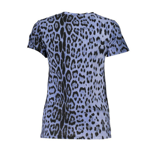 Cavalli Class Light Blue Cotton Women Top Cavalli Class Light Slate Gray