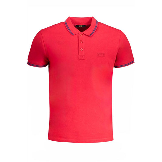Cavalli Class Red Cotton Polo Shirt Cavalli Class Tomato
