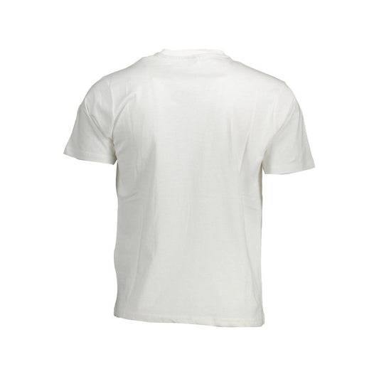 North Sails White Cotton Men T-Shirt North Sails Light Gray