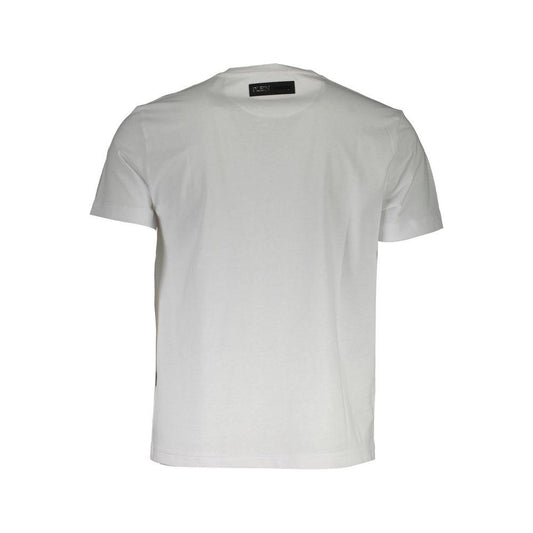 Plein Sport White Cotton Men T-Shirt Plein Sport Gray