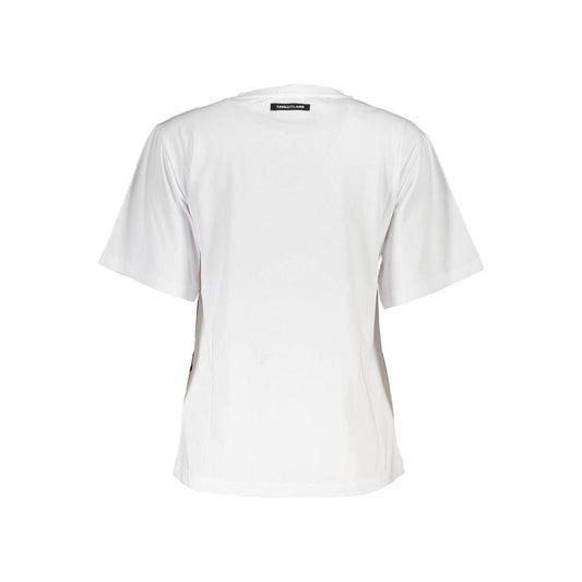 Cavalli Class White Cotton Women T-Shirt Cavalli Class Lavender