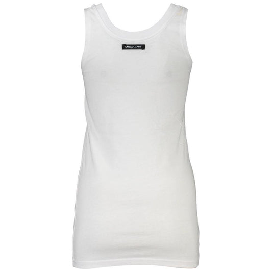Cavalli Class White Cotton Women Top Cavalli Class Light Gray
