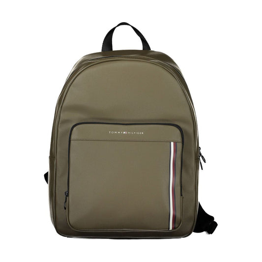 Tommy Hilfiger Green Polyethylene Men Backpack Tommy Hilfiger Dim Gray