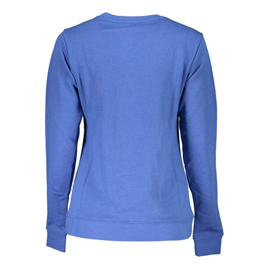 Cavalli Class Blue Cotton Sweater Cavalli Class Steel Blue