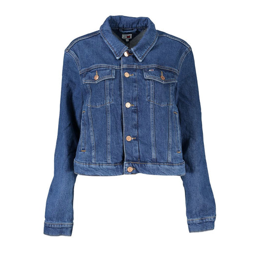Tommy Hilfiger Blue Cotton Women Jacket Tommy Hilfiger Dark Slate Blue