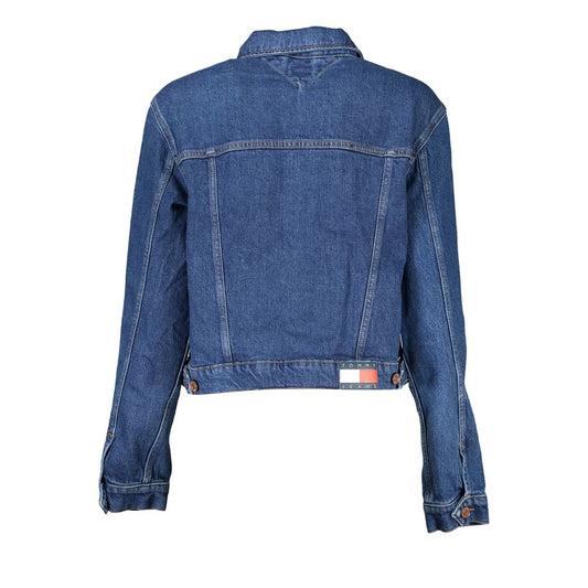 Tommy Hilfiger Blue Cotton Women Jacket Tommy Hilfiger Dark Slate Blue
