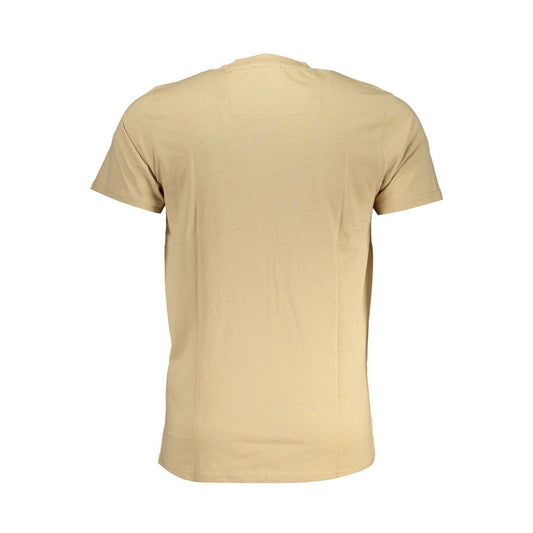 Cavalli Class Beige Cotton T-Shirt Cavalli Class Tan