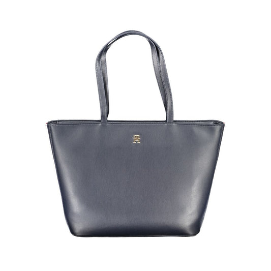 Tommy Hilfiger Blue Polyester Handbag Tommy Hilfiger Dim Gray