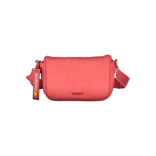 Desigual Red Polyethylene Handbag Desigual Salmon