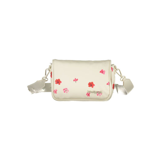 Desigual White Polyethylene Handbag Desigual Light Gray