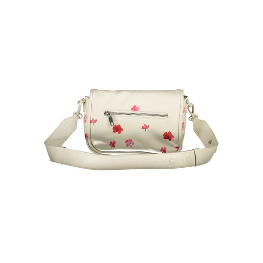 Desigual White Polyethylene Handbag Desigual Light Gray