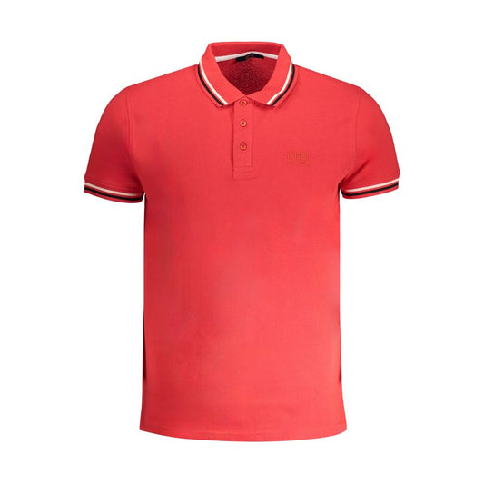 Cavalli Class Red Cotton Polo Shirt Cavalli Class Tomato